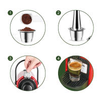 Cápsula de Café Reutilizable para Nespresso en Acero Inoxidable con Almohadilla y Anillo de Dosificación Refillable para Tazas de Espresso - details 12