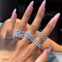 ZAKOL moda Murtilcolor Baguette anillos de circonia para mujeres Marquesa cristal hombres anillo boda fiesta joyería regalo - details 7