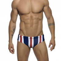 Jessborn pantalones de natación triangulares a rayas verticales para hombre, pantalones de natación sexys de tiro bajo, pantalones cortos deportivos para surfear en la playa, primavera caliente - details 3