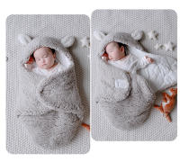 Mantas suaves para bebé recién nacido, sacos de dormir de lana de invierno, ropa de cama gruesa para recién nacido, saco de dormir cálido para bebé de 0 a 9 meses - details 5
