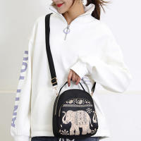 Mochila con estampado de moda para mujer, bolso cruzado de nailon de gran capacidad, multicapa, mochilas escolares, mochila de viaje impermeable - details 1