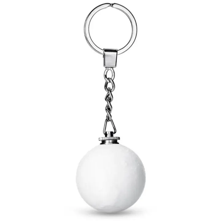 Llavero portátil de luz de luna 3D, lámpara LED de noche, decoración de mochila, bolsa de regalos creativos, decoración de mochila, 2 piezas - 1