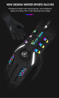 WEST BIKING-Guantes Térmicos de invierno para ciclismo, manoplas reflectantes para pantalla táctil, resistentes al agua, para ciclismo, moto y esquí - details 0