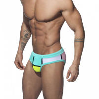 Jessborn bañadores triangulares a juego de colores para hombre, multicolor, patchwork, pantalones cortos para surfear en la playa, primavera caliente - details 4