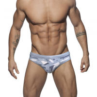 Jessborn-Calzoncillos de baño con copa para hombre, bañador de camuflaje antideslizante, sexy, de cintura baja, para playa y verano - details 3