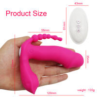 Vibrador portátil 3 en 1, slicone, estimulador anal del clítoris vaginal, carga USB magnética, control remoto, 7 modos, para mujeres y parejas. - details 7