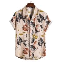 Camisa floral holgada y holgada informal para vacaciones en la playa de Hawaii - details 50