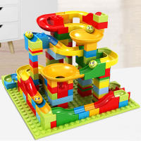 DIY 206/168Pcs Mini Marble Race Run Block Compatible city Building Blocks Funnel Slide Blocks DIY Toys For boys Children gift - details 0