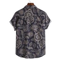 Camisa floral holgada y holgada informal para vacaciones en la playa de Hawaii - details 34