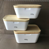 Tapa de plato de mantequilla, contenedor de mantequilla cubierto de plástico, plato de almacenamiento de mantequilla de cocina resistente al calor para encimera y refrigerador - details 5