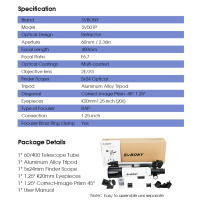 SVBONY-telescopio astronómico portátil, Refractor, óptica de revestimiento múltiple, SV501P, para acampada - details 12