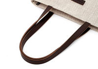 Bolso de mano de lona informal para mujer, bolsa de hombro de gran capacidad, ligera, de compras, de algodón y lino, con asa, de viaje, Hobo - details 17