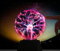 Lámpara táctil de cristal con bola de plasma para niños, luz LED nocturna para decoración, iluminación mágica, regalo para cumpleaños y Navidad, 220V, novedad - details 0
