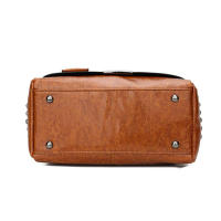 Bolso Vintage de cuero PU para Mujer, bandolera de hombro con remaches, de diseñador, de lujo, con almohada - details 12