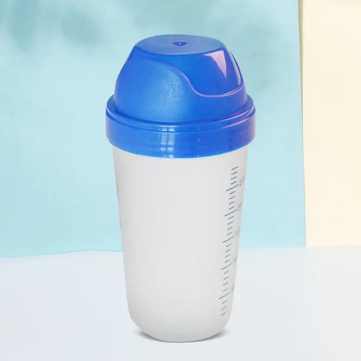 Botella Mezcladora transparente para batidos, recipiente creativo para mezclar proteínas en polvo, taza agitadora, botella de agua, utensilios de cocina, alrededor de 300ml - 1