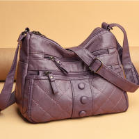Bolso de Hombro de Cuero Suave Vintage para Mujer Gran Capacidad Bolso Cruzado de Moda Bolso de Mano de Lujo para Madre - details 11