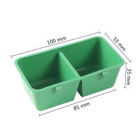 Comedero para pájaros de doble cuenco, dispositivo para comer bebidas de agua, comedero para loros y palomas, dos usos para alimentar y beber, 2 piezas - details 1