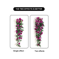 Rosa Artificial de Rattan para Decoración de Pared en Casa Boda Fiesta de Nubecom Hecha de Seda y Plástico Tipo de Planta Artificial: Rosa - details 5