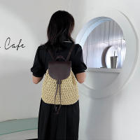 Mochila de Viaje para Mujer en Punto de Crochet con Diseño Boho Estilo Hueco Alhombrado para Hombro y Espalda Ideal para Playa y Verano - details 4