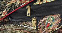 Mochila de lentejuelas de gran capacidad para mujer, bolso de lujo con bordado de pavo real, informal, de viaje - details 15