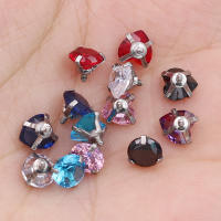 Anillo de circonita con rosca interna para piercing corporal, piercing para el cuerpo, para labio, ceja, lengua, ombligo, joyería para el cuerpo, bola, 5 piezas, 16g, 5mm - details 3