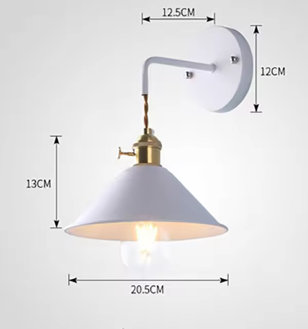 Lámpara de pared nórdica Lámpara de dormitorio con interruptor AC 220V aplique colorido,Bombilla no incluida - 1