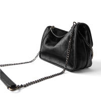 Bolso cruzado de cuero PU para mujer, Cartera de hombro, bolso de mano, bandolera con cadena, bolsillo negro - details 16