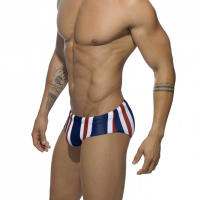 Jessborn pantalones de natación triangulares a rayas verticales para hombre, pantalones de natación sexys de tiro bajo, pantalones cortos deportivos para surfear en la playa, primavera caliente - details 4