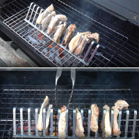 Parrilla de barbacoa de acero inoxidable, accesorio portátil para pícnic al aire libre, picar pescado - details 5