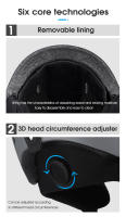 WEST BIKING-casco de esquí y Snowboard para hombre y mujer, gorro de seguridad ajustable para bicicleta eléctrica y motocicleta, cálido para invierno - details 9