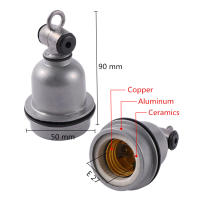 Portalámparas calefactable E27 para gatear, interruptor de cable de alimentación para mascotas, lagarto, Tortuga, criadero de pollo, enchufe de luz espiral de calefacción, 1 unidad - details 1