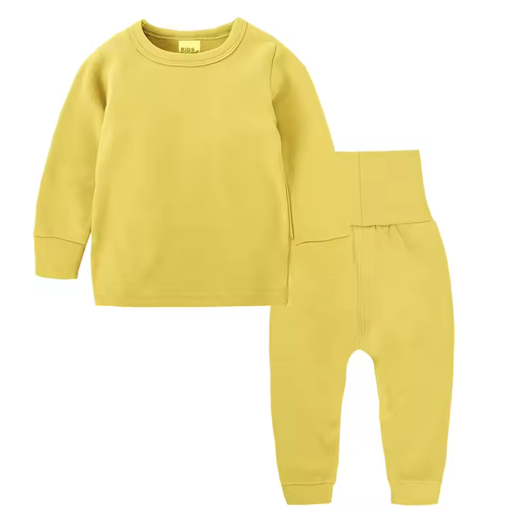 Conjunto de ropa para bebés, chándal, jersey liso personalizado, forro polar cálido, sudaderas y pantalones para niños, trajes para niños, 2 uds. - 1