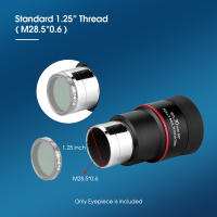 Ojo de telescopio SVBONY 1.25'' Super Plossl FMC 8/15/25/30mm 50° para observación planetaria marca Svbony - details 2