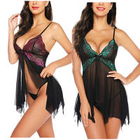 Lencería Sexy para mujer, picardías con cierre frontal, encaje con cuello en V, ropa de dormir de malla, lencería para mujer, ropa de dormir, lencería porno - details 53