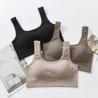 Top de Deportiva de Algodón para Mujer Sexy Lencería de Color Sólido Cómoda Ropa Exterior - details 5