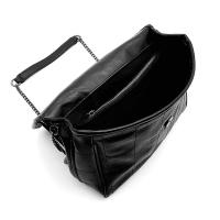 Bolso cruzado de cuero PU para mujer, Cartera de hombro, bolso de mano, bandolera con cadena, bolsillo negro - details 17