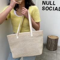 Bolso de paja tejido de gran capacidad para mujer, bolsa de mimbre hecha a mano, bolso de playa, bolso de hombro de paja para vacaciones - details 7