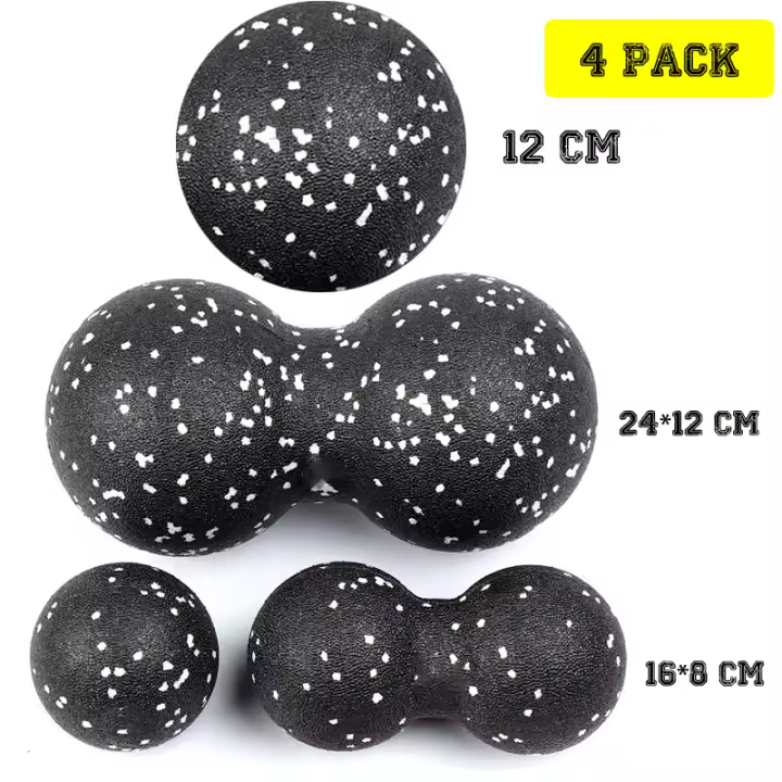 Bola de masaje a la cacahuete, Yoga, música, fisioterapia, pelotas, masajeador de la columna, músculos, alivio de la tensión, 4 piezas - 1