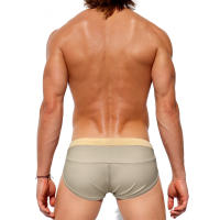 Jessborn-Calzoncillos de baño para hombre, bañador profesional de color sólido, sexy, a la moda, para playa - details 3