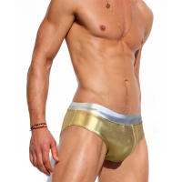 Jessborn-Calzoncillos de baño dorados y plateados para hombre, pantalones cortos de moda, traje de baño para surfear en la playa, primavera caliente - details 1