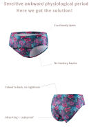 Ropa Interior de Cintura Alta de Seda de Hielo Transpirable Bikini de 4 Capas a Prueba de Fugas para Mujeres Ropa Interior de Menstrual - details 3