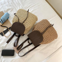 Mochila de Viaje para Mujer en Punto de Crochet con Diseño Boho Estilo Hueco Alhombrado para Hombro y Espalda Ideal para Playa y Verano - details 24