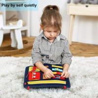 Juguetes Montessori para bebé, tablero ocupado, hebilla de bebé, botón de cremallera, herramienta de entrenamiento con cordones, Juego de desarrollo sensorial para niños pequeños - details 25