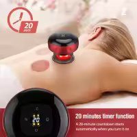Masajeador eléctrico de terapia de ventosas,12 velocidades,calentamiento, respiración,masaje recargable,cuerpo,Guasha,Baguan - details 7