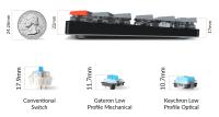 Keychron K3 D V2 Teclado Mecánico Inalámbrico Ultra-delgado con Interruptor de Reemplazo Optical Hot-Swappable Backlit Blanca para Mac Windows Material Plástico Hecho en China - details 4