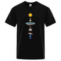 Camiseta con Estampado de Planetas del Sistema Solar para Hombre, Prenda Holgada, Manga Regular, Diseño Cósmico, Ropa de Moda, Informal, Gran Tamaño - details 12