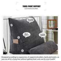Cojín Triangular para Cama NUREST Silla de Lectura para Sala de Estar Cojín de Algodón PP con Peluche Corto para Decoración Doméstica - details 5