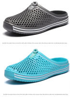 New Brand Hole Shoes Men Gray Garden Casual Rubber Clogs For Men Male Slippers Summer Slides Swimming Jelly Shoes Men Slippers - details 5