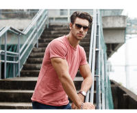 Camiseta para Hombres AIOPESON 100% Algodón Suave Fitness Verano Delgada Ropa de Casa Cuello Redondo Manga Corta Camiseta Sólida para Hombres - details 12