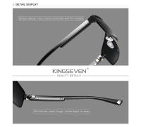 KINGSEVEN-Gafas De Sol polarizadas para hombre y mujer, lentes cuadradas para conducir, UV400, novedad De 2023 - details 0